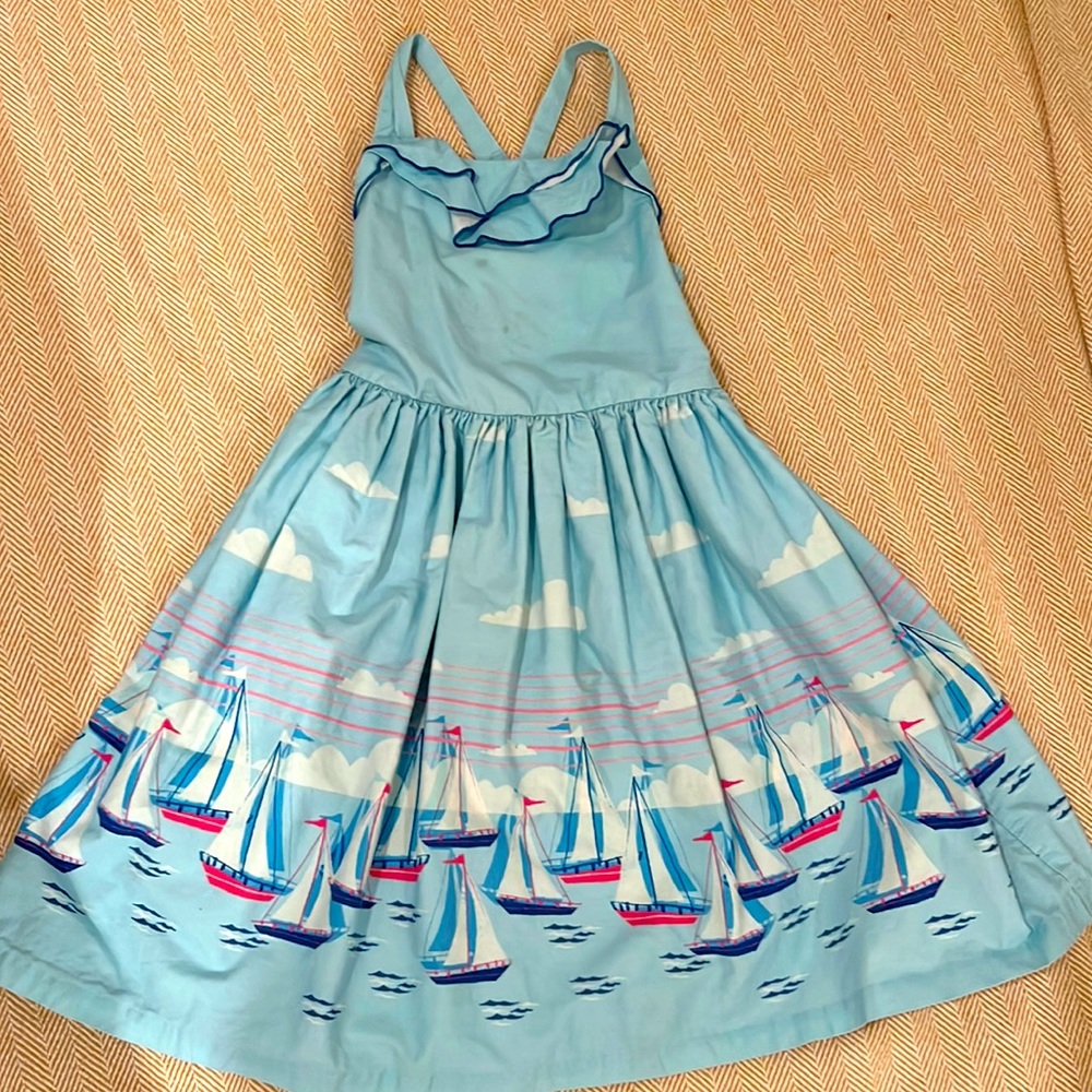Size 6 nautical dress with criss cross back